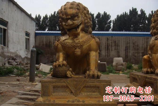 甘肃静谧的狮子雕塑精美的工艺与精神传承