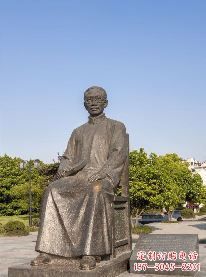 甘肃蔡元培雕塑传承中华文化的精神