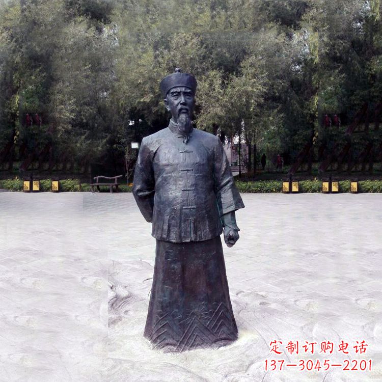 甘肃曾国藩铜像中国晚清名臣的荣耀