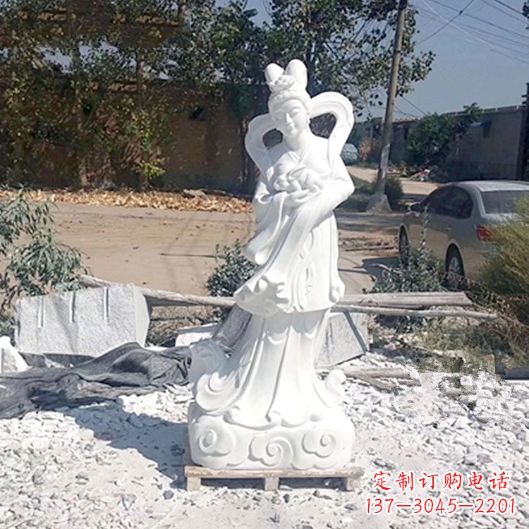 甘肃嫦娥奔月汉白玉精美雕像