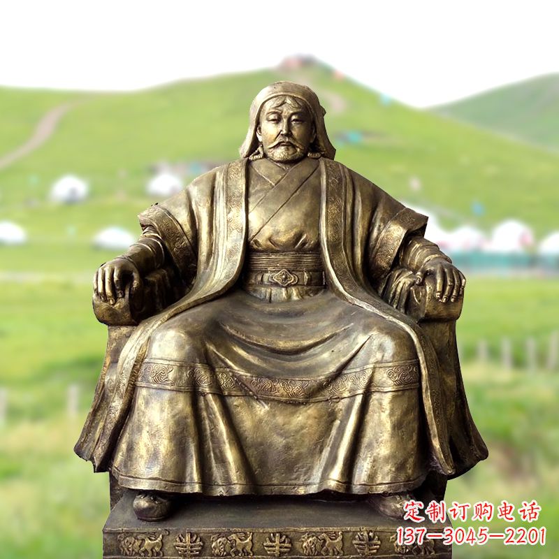 甘肃成吉思汗一件经典的玻璃钢雕塑