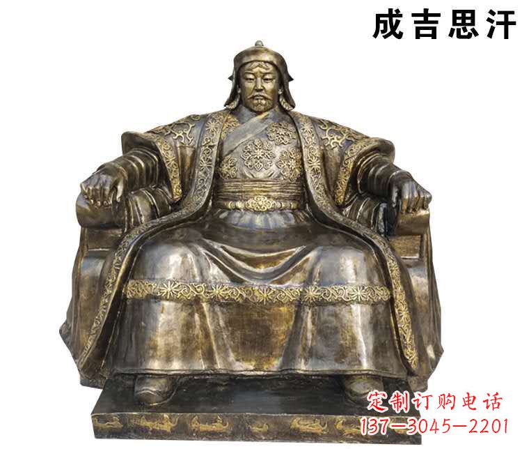 甘肃成吉思汗英雄的雕像