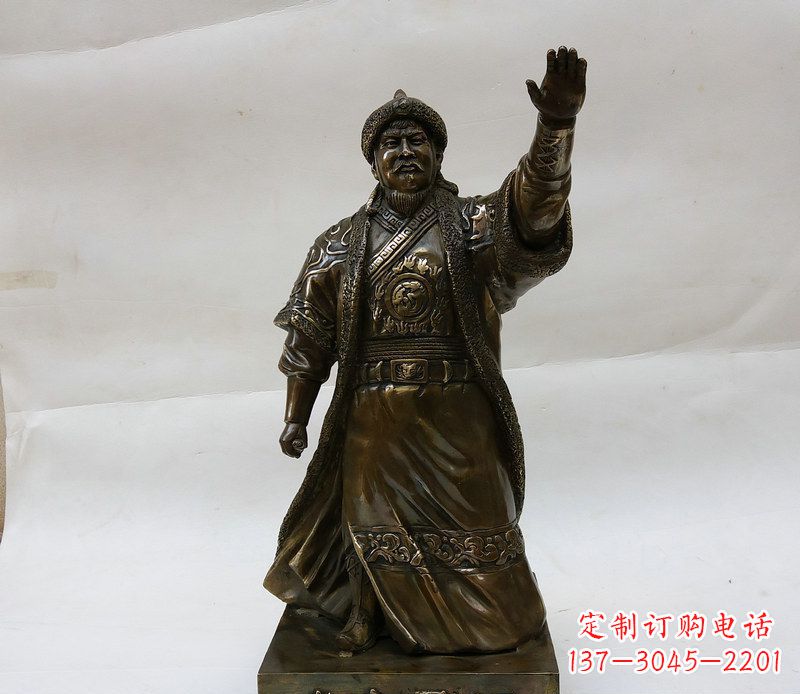甘肃成吉思汗源自铜雕的传奇人物