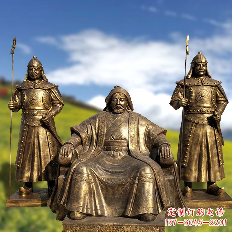 甘肃成吉思汗一座永恒的纪念雕塑