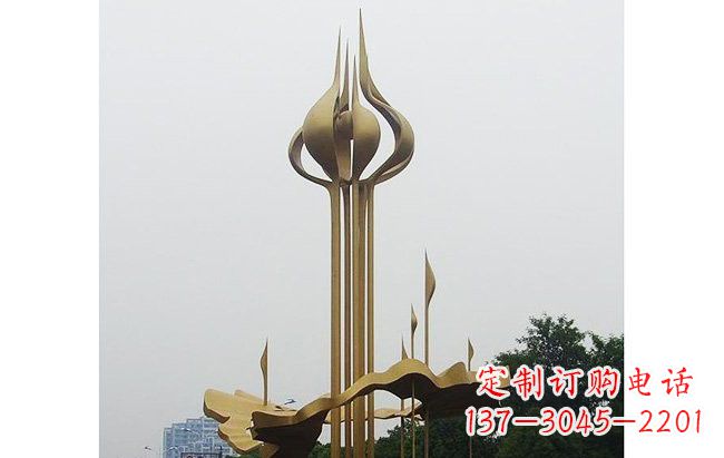 甘肃莲花雕塑缔造城市精神之家