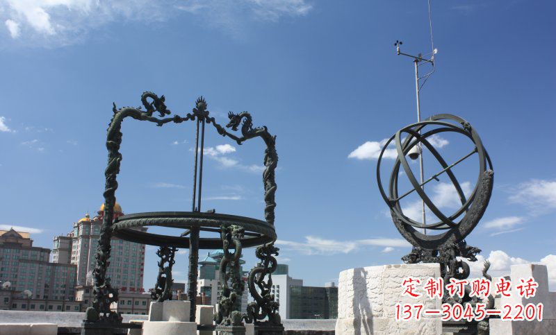 甘肃浑天仪雕塑,见证着城市的历史
