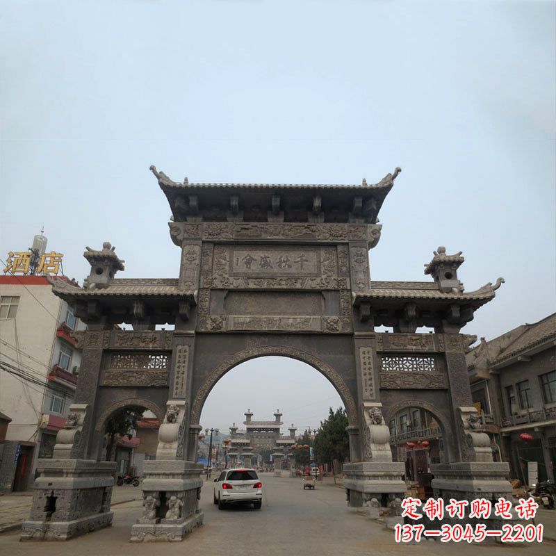 甘肃仿古牌楼雕塑——缔造城市文化新气象