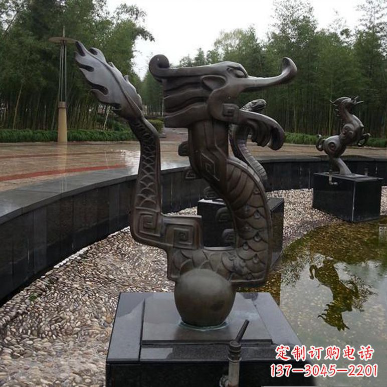 甘肃城市十二生肖喷泉雕塑