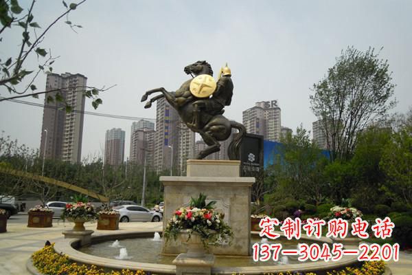 甘肃铸造城市象征——铜马战士雕塑