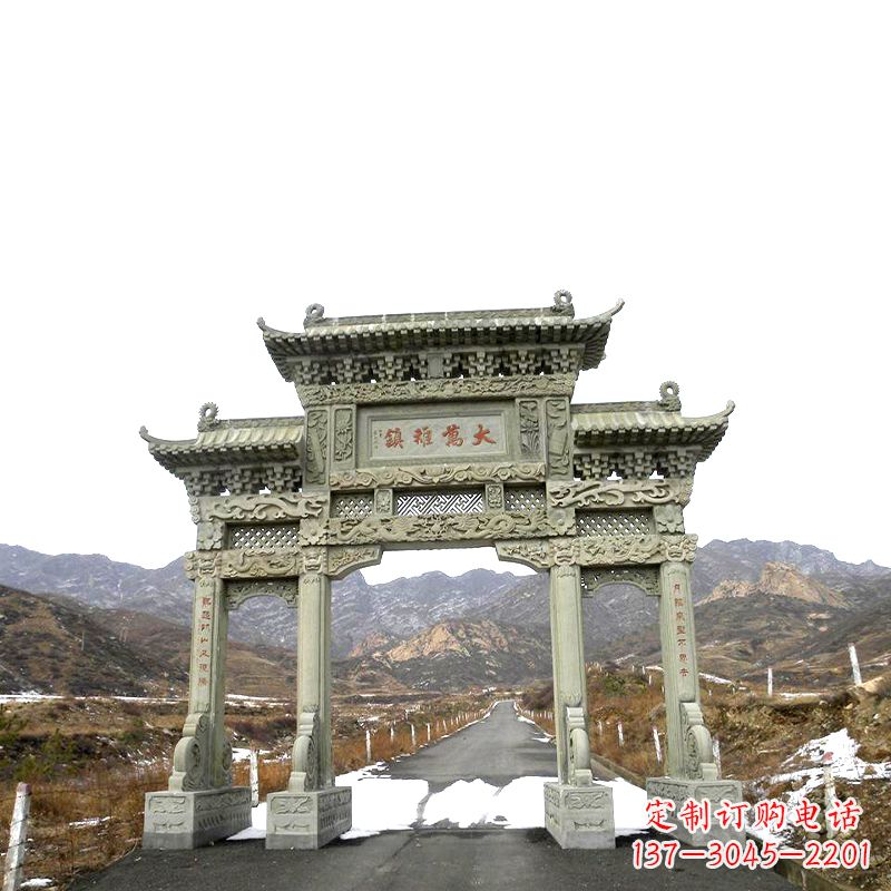 甘肃三门石牌坊雕塑——古韵依旧