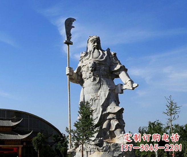 甘肃关公雕塑持刀武财神