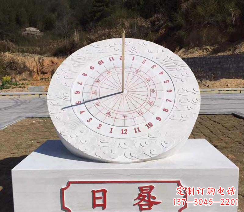 甘肃赤道日晷校园石雕把美丽融入校园