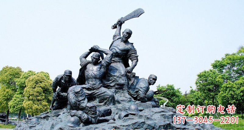 甘肃红军雕塑传承冲锋精神