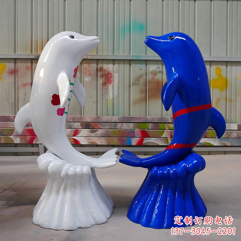 甘肃海豚雕塑美丽的景观装置