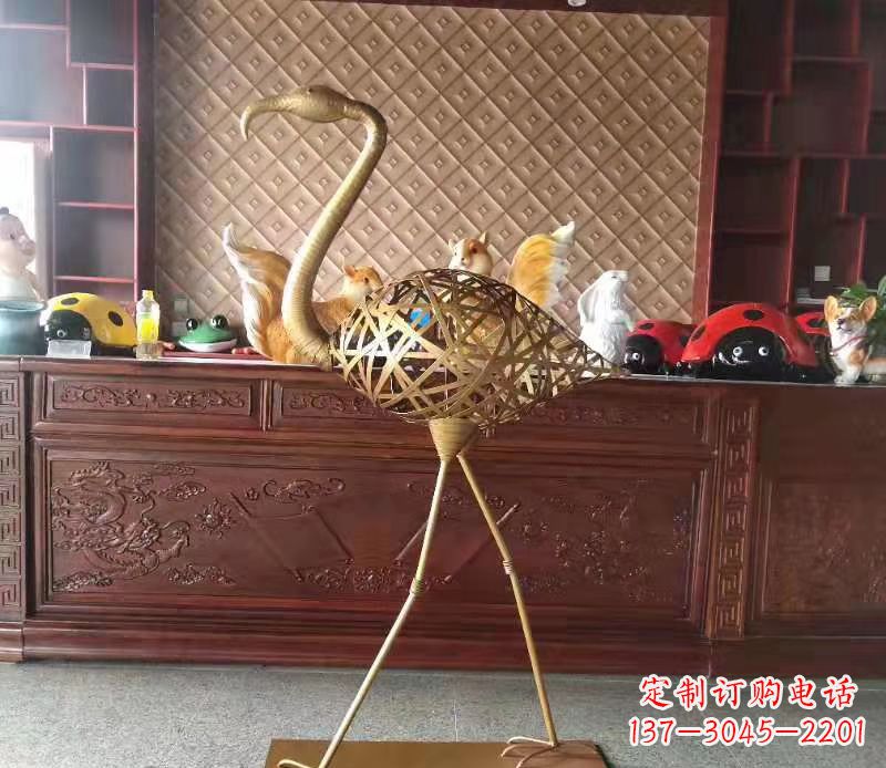 甘肃火烈鸟雕塑精美绝伦