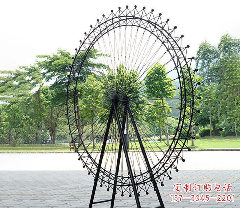 甘肃不锈钢摩天轮雕塑视觉与空间的结合