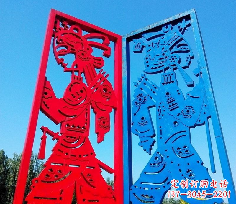 甘肃精美的皮影戏雕塑