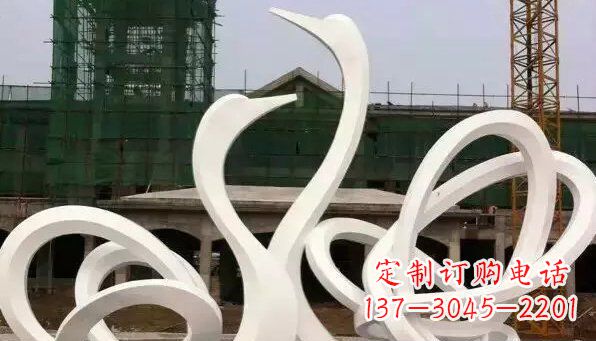 甘肃不锈钢天鹅雕塑给人以美丽的感受