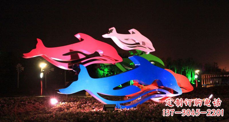 甘肃海豚雕塑传承海洋文化