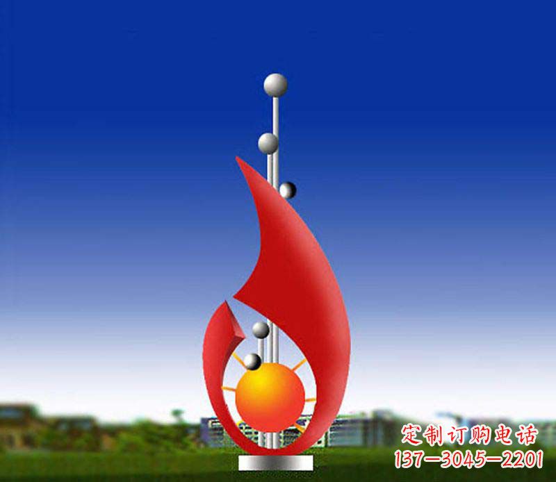 甘肃色彩斑斓的水滴雕塑