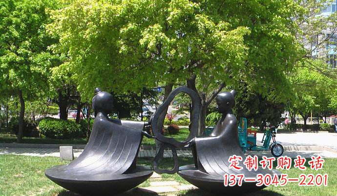 甘肃以孔融为灵感的校园铜雕