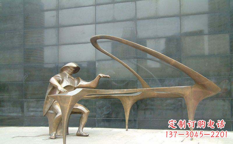 甘肃抽象钢琴雕塑街边景观的精美绝伦