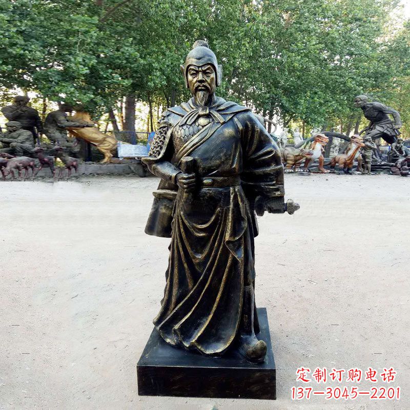 甘肃李靖--初唐著名人物仿铜雕塑像