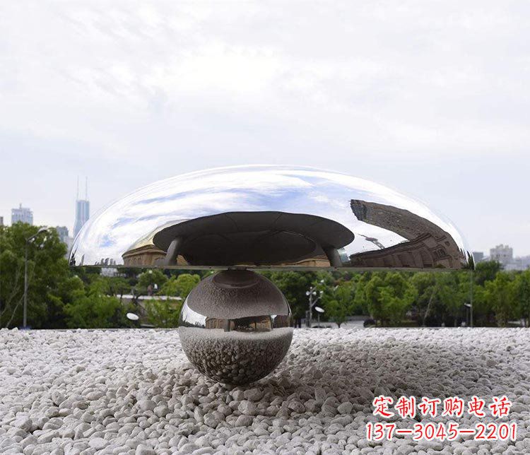 甘肃创意蘑菇不锈钢雕塑