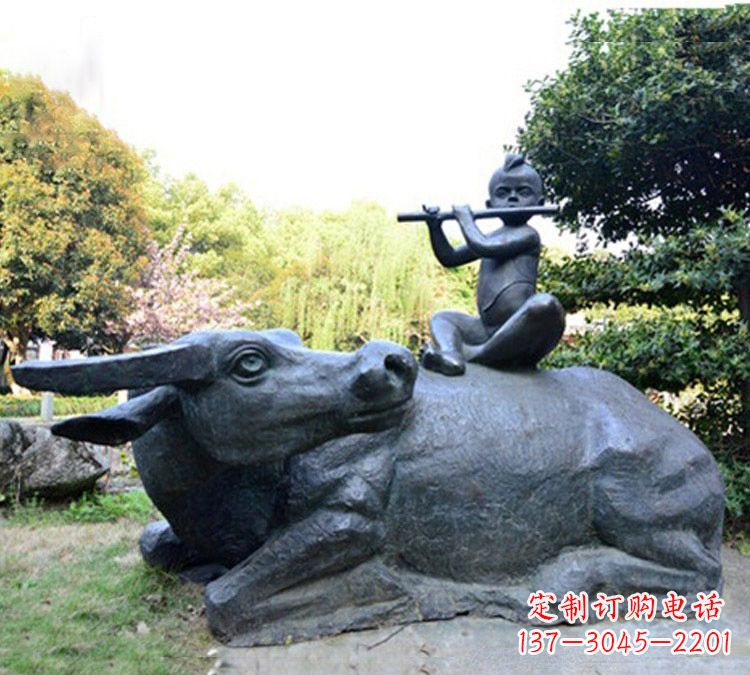 甘肃牧童雕塑传承民间文化