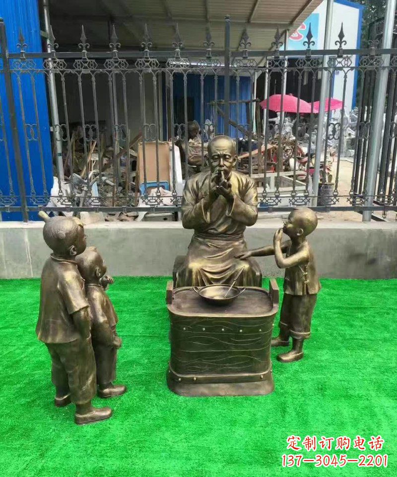 甘肃传统糖人铜雕——赞美传统文化的艺术精品