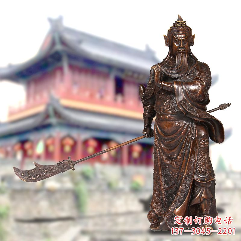 甘肃纯铜关公铜像