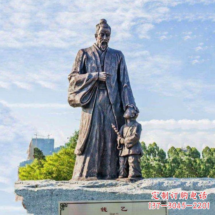 甘肃纯铜钱乙雕像-公园园林历史名人雕塑