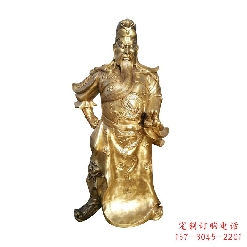甘肃抒写三国历史关羽雕塑