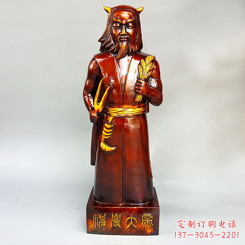甘肃神农氏铜像传承炎帝文化的艺术之作