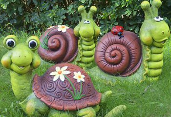 甘肃蜗牛雕塑——精致的草坪小动物装点