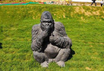 甘肃猩猩雕塑——草坪猩猩公园的艺术精品