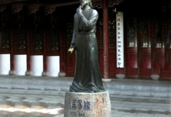 甘肃白居易铜雕像向著名诗人致敬