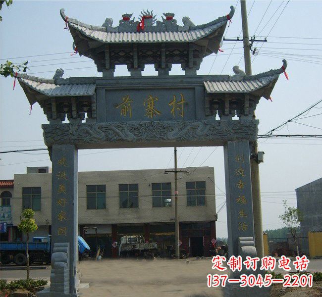 甘肃“古老的牌坊雕塑——传承着中华文明的瑰宝”