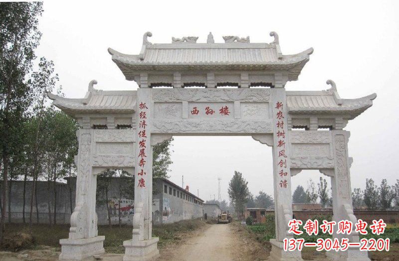 甘肃古老的牌坊石雕——传承文化的象征