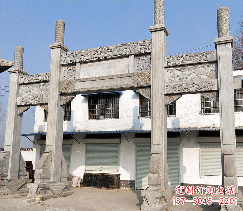 甘肃石牌坊雕塑——传承中国传统文化