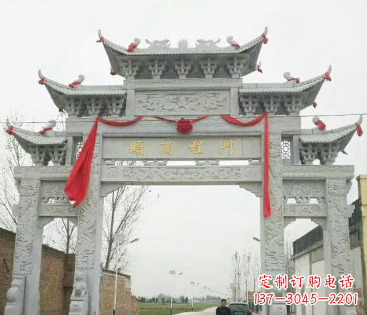 甘肃牌坊雕塑纪念历史,传承文化