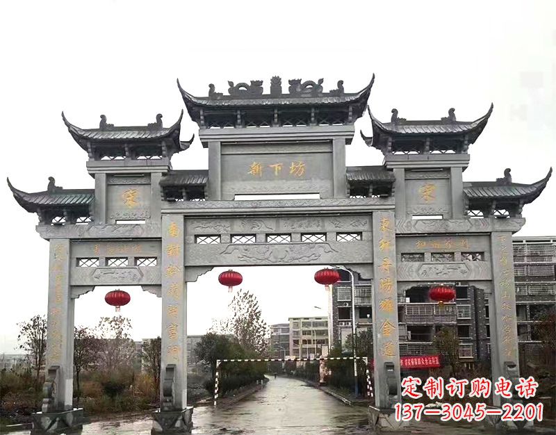 甘肃村庄石牌坊雕刻传统工艺的精美瑰宝
