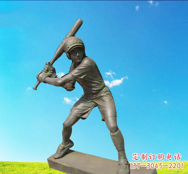甘肃棒球雕塑传承美国传统文化