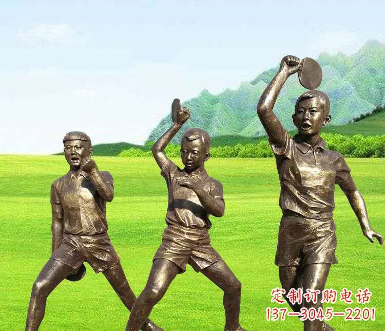 甘肃乒乓球雕塑激发运动热情