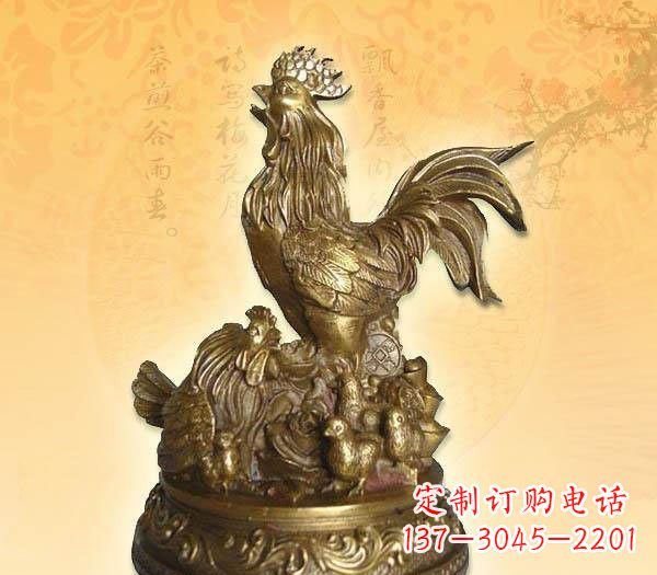 甘肃传统的公鸡雕塑