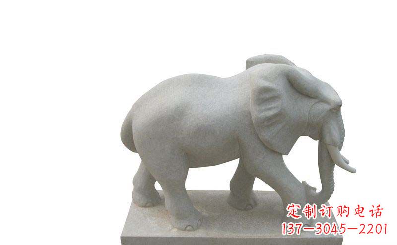甘肃大象雕塑大理石大象公园的精美艺术