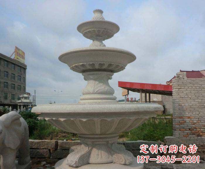 甘肃喷泉雕塑灵动精致的大理石美