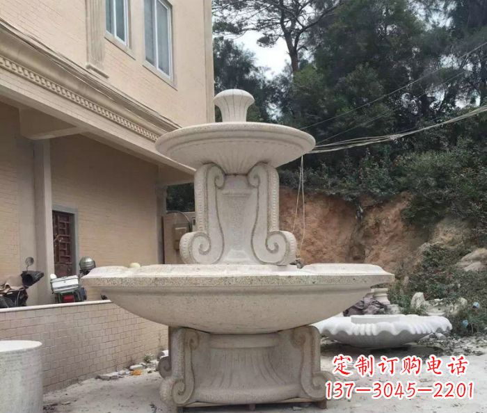 甘肃大理石大型喷泉雕塑精致美观又富有艺术气息