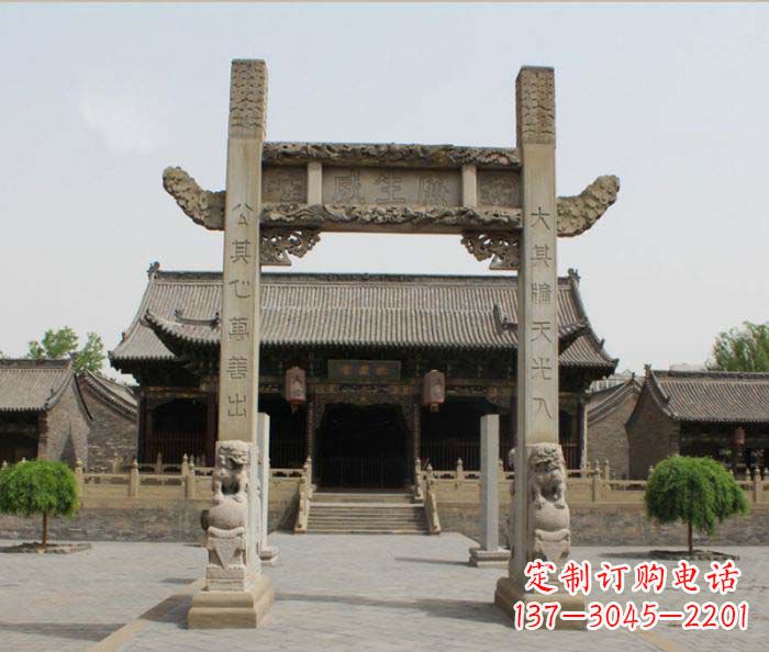 甘肃大理石牌楼雕塑——艺术精粹