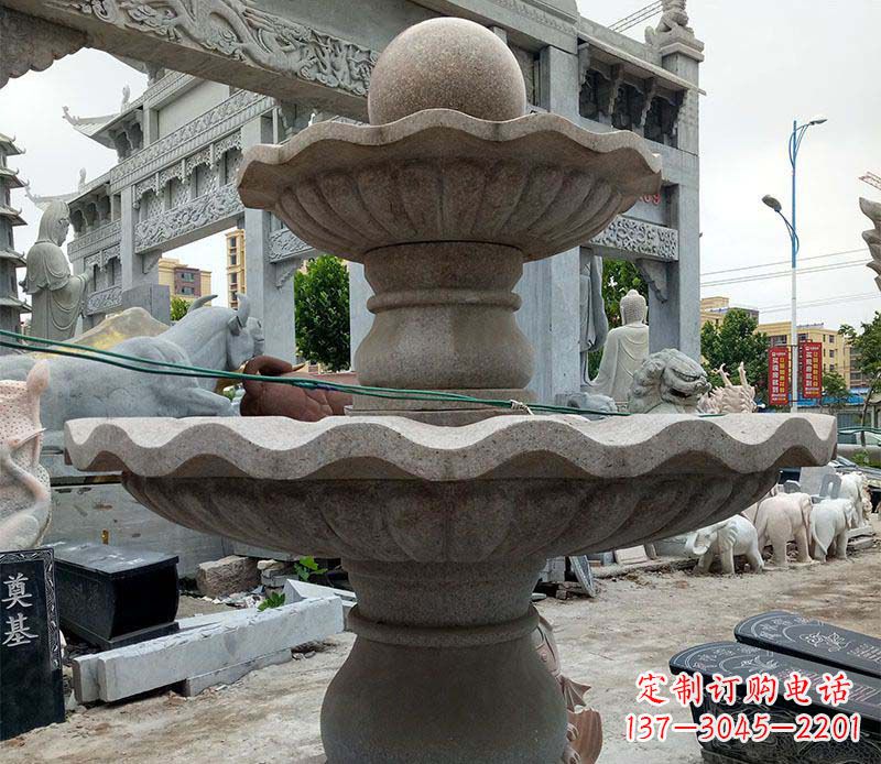 甘肃大理石多层喷泉石雕